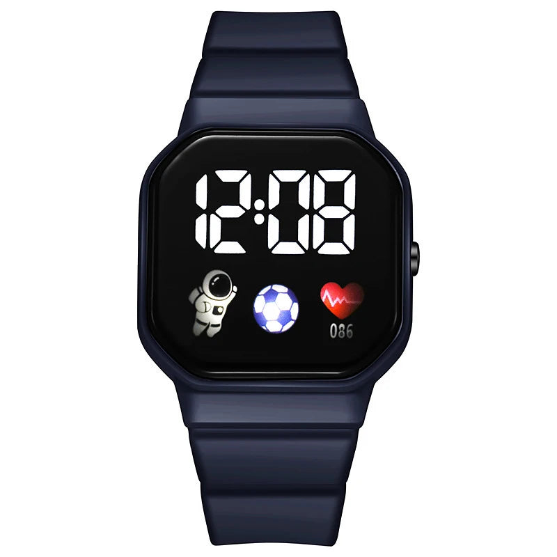 LED Digital Watch For Kids Boys Sports Waterproof Watches Girls Silicone Digital Watch Casual Childrens Electronic Reloj