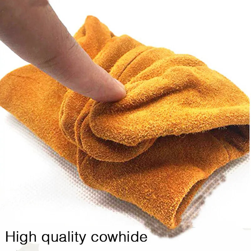 Gants de travail pour hommes en cuir de vache souple pour conducteur, chasse, conduite, ferme, jardin, soudage, sécurité, protection, mécanicien
