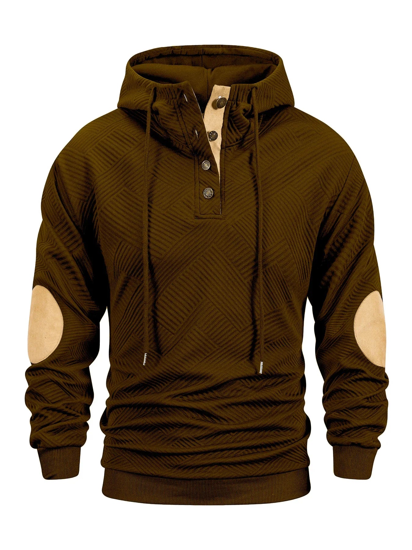 Sudadera con Capucha para Hombre, Cuello Alto, Manga Larga, Informal, de Punto, Otoño Invierno, Pulóver Casual Cómodo, Estilo Urbano
