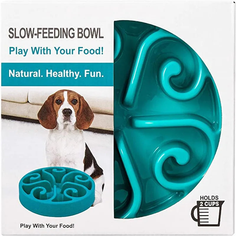 Comedero Lento para Perros, Divertido, Antideslizante, Anti-Glotón, Comederos Más Lentos, Cuenco Ecológico para Perros Grandes, Medianos, Pequeños y Cachorros
