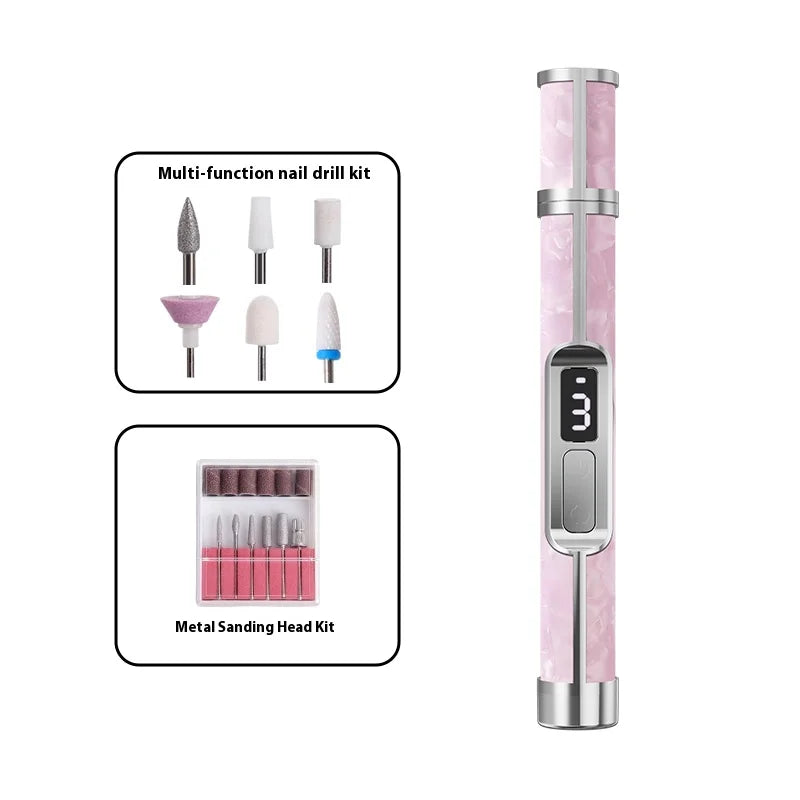 Nail art tools professional set electrical adjustment Rechargeable Electric Nail Grinder Nail Art Tools sets for Home Salon
