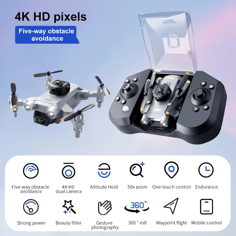 Mini drone 4DRC V30 4K HD double caméra WIFI FPV, drone professionnel à cinq côtés pour éviter les obstacles, hélicoptère RC, jouet cadeau