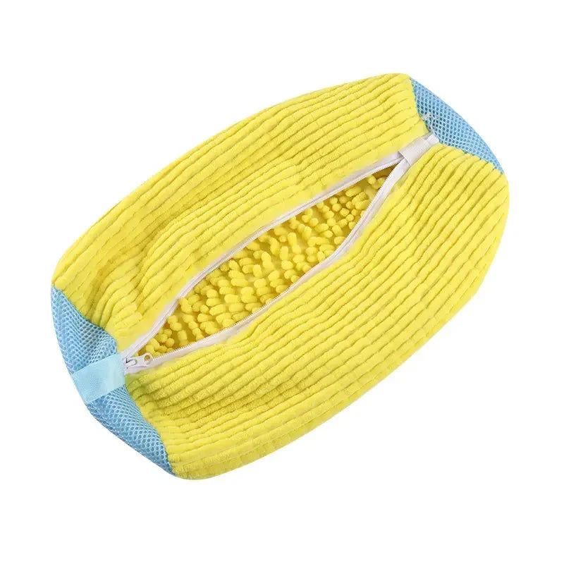 Bolsa de lavado de zapatos de 2/1 unidad, bolsas de lavadora con cremallera para lavar la ropa, bolsas de limpieza de zapatos, fibras esponjosas para lavar zapatillas