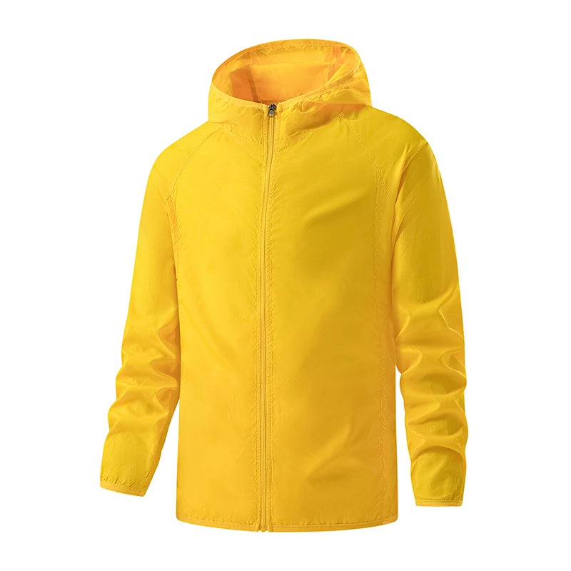 Chaqueta de senderismo JNLN para hombre y mujer, impermeable, con protección solar, cortavientos, unisex, para camping, escalada, para exteriores, impermeable, ropa portátil
