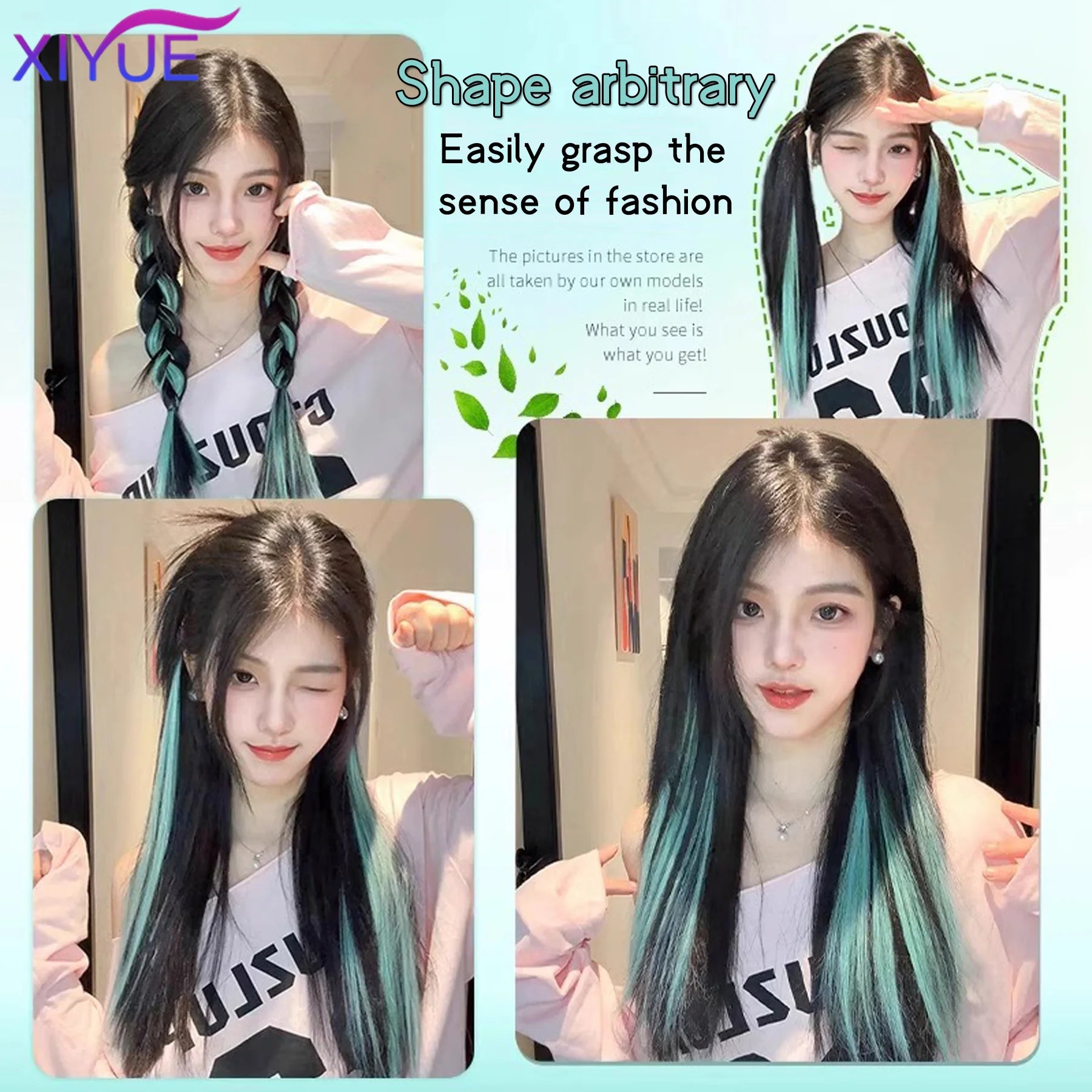 Extensiones de cabello liso con clip de 20 pulgadas – Vibrantes, fáciles y sin esfuerzo