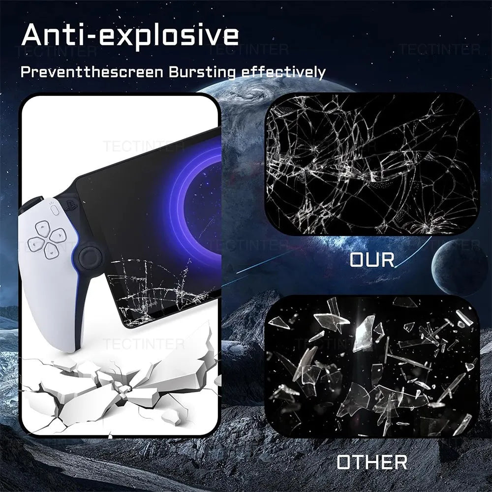 Lot de 2 films de protection d'écran en verre trempé pour console PlayStation PS5 Portal, anti-rayures, accessoires de jeu