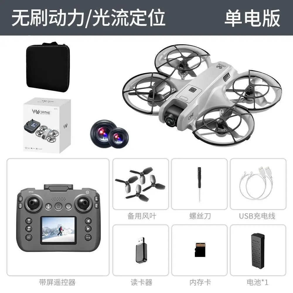 Xiaomi New V666 Mini Drone 4K Professional Aerial 8k Dual Camera Intelligent obstacle avoidance Brushless Quadcopter Kid RC Toy