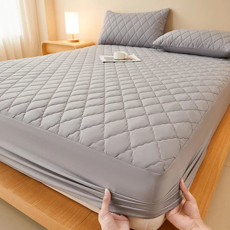 Vanntett madrassbeskytter Preget madrasstrekk Mykt, pustende, tilpasset madrasstrekk 120/150/180/220x200 Vaskbart