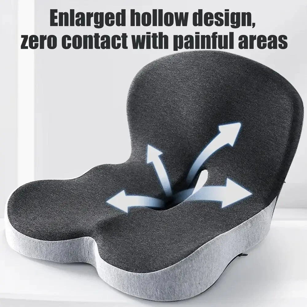 Cojín de respaldo de espuma viscoelástica cómodo, transpirable, antideslizante, cojín de silla de diseño de una pieza, protección de cintura, cojín de asiento de camión