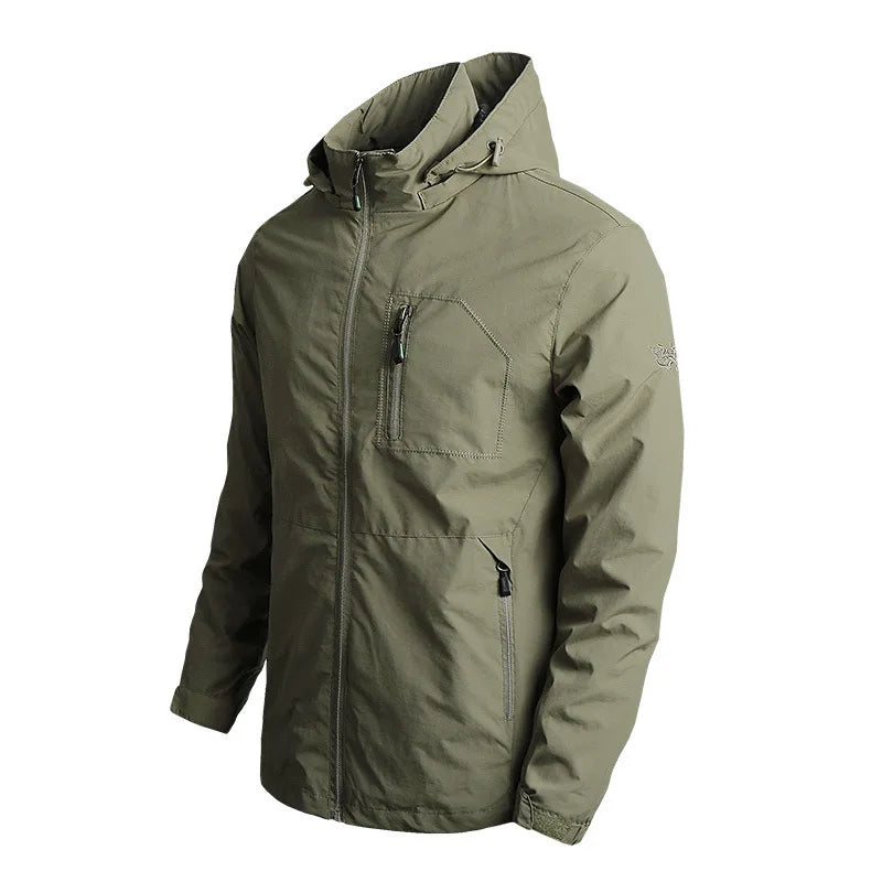 Men's Jackets Waterproof Military Hooded Jacket Windbreaker Outdoor Camping Sports Elastic Coat Male Clothing Thin Overcoat
