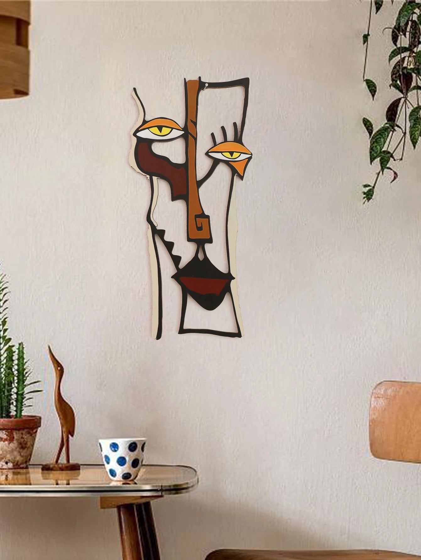 Décoration murale abstraite en bois pour salon, chambre à coucher, couloir, décoration d'intérieur