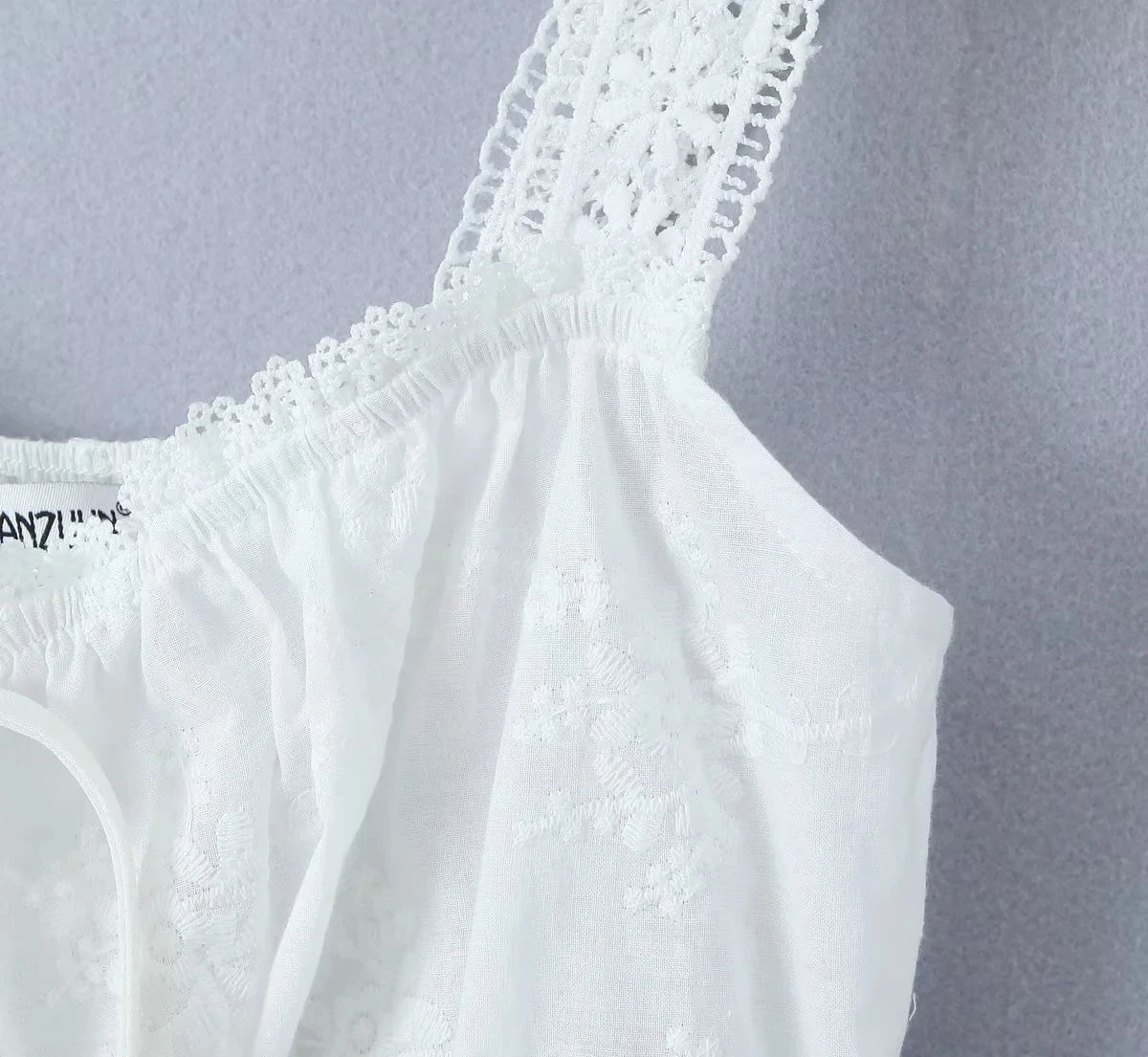 Conjunto de falda de encaje, vestido de verano para mujer, vacaciones en la playa, sexy, algodón, conjunto a juego, atuendos de primavera, blanco, 2 piezas, conjunto de vestidos de mujer 2025