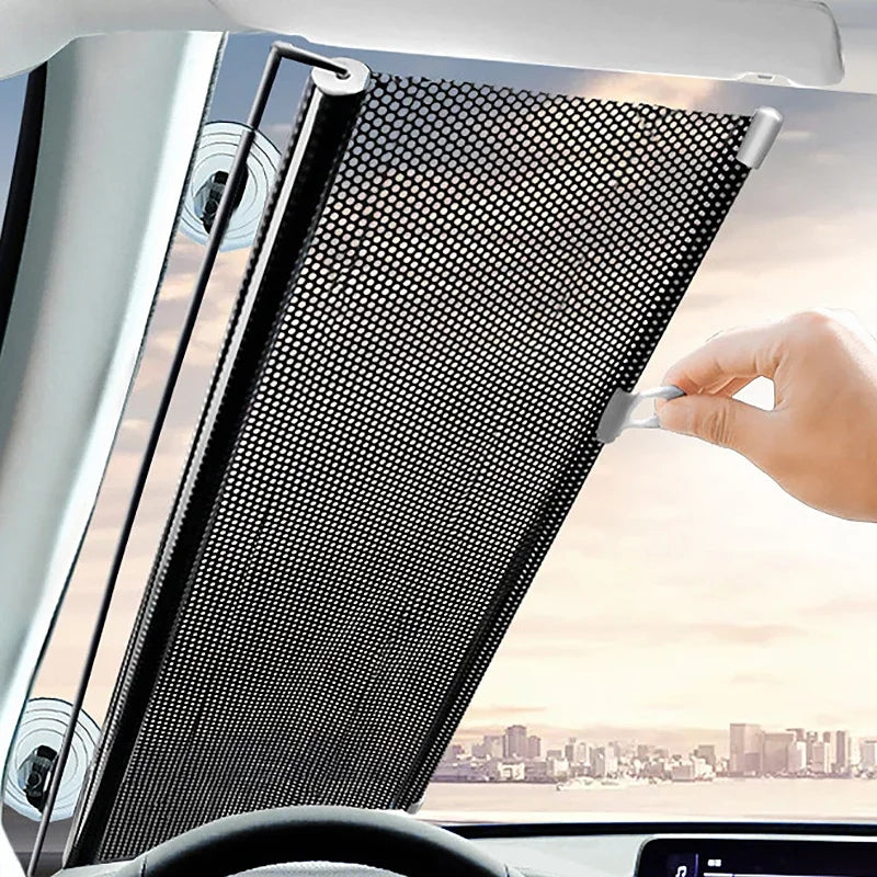 Parasol retráctil para parabrisas de coche, versátil, portátil, totalmente funcional, cortinas parasol para ventana delantera de coches, accesorios para automóvil