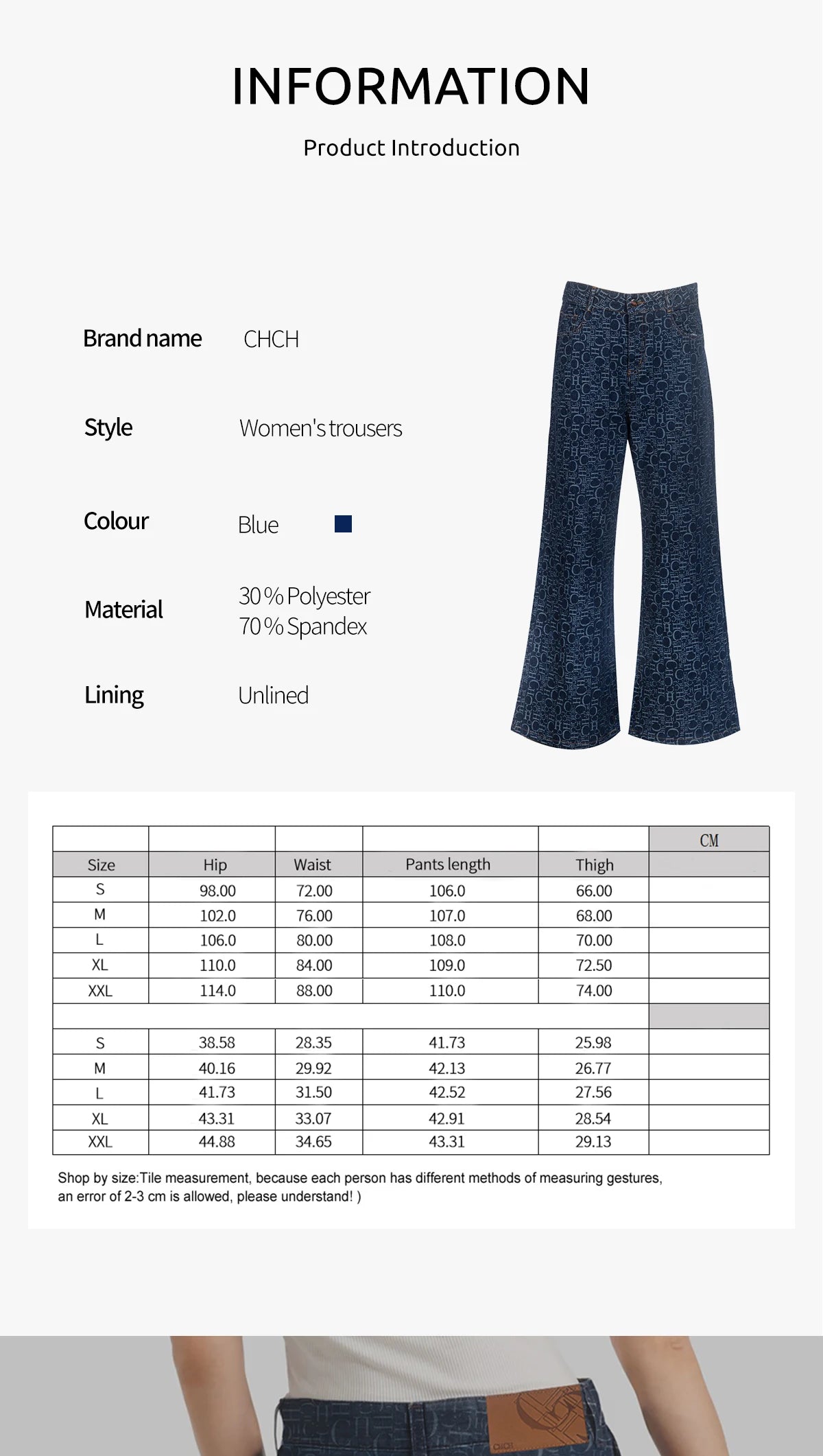 Women Pants Sets Denim Flared Trousers Fashion O Neck Coats Long Sleeve Zipper Casual Female Pants Suits Denim Streetwear Sets