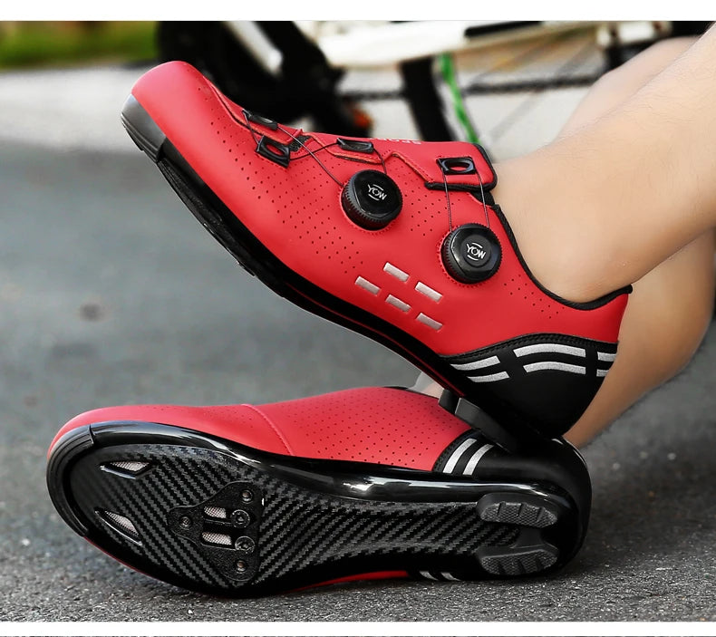 Zapatillas de Ciclismo de Velocidad, Zapatillas de Ciclismo de Carretera para Hombres y Mujeres, Zapatillas de Ciclismo de Ruta, Zapatillas de Ciclismo de Carreras Autoblocantes para Shimano