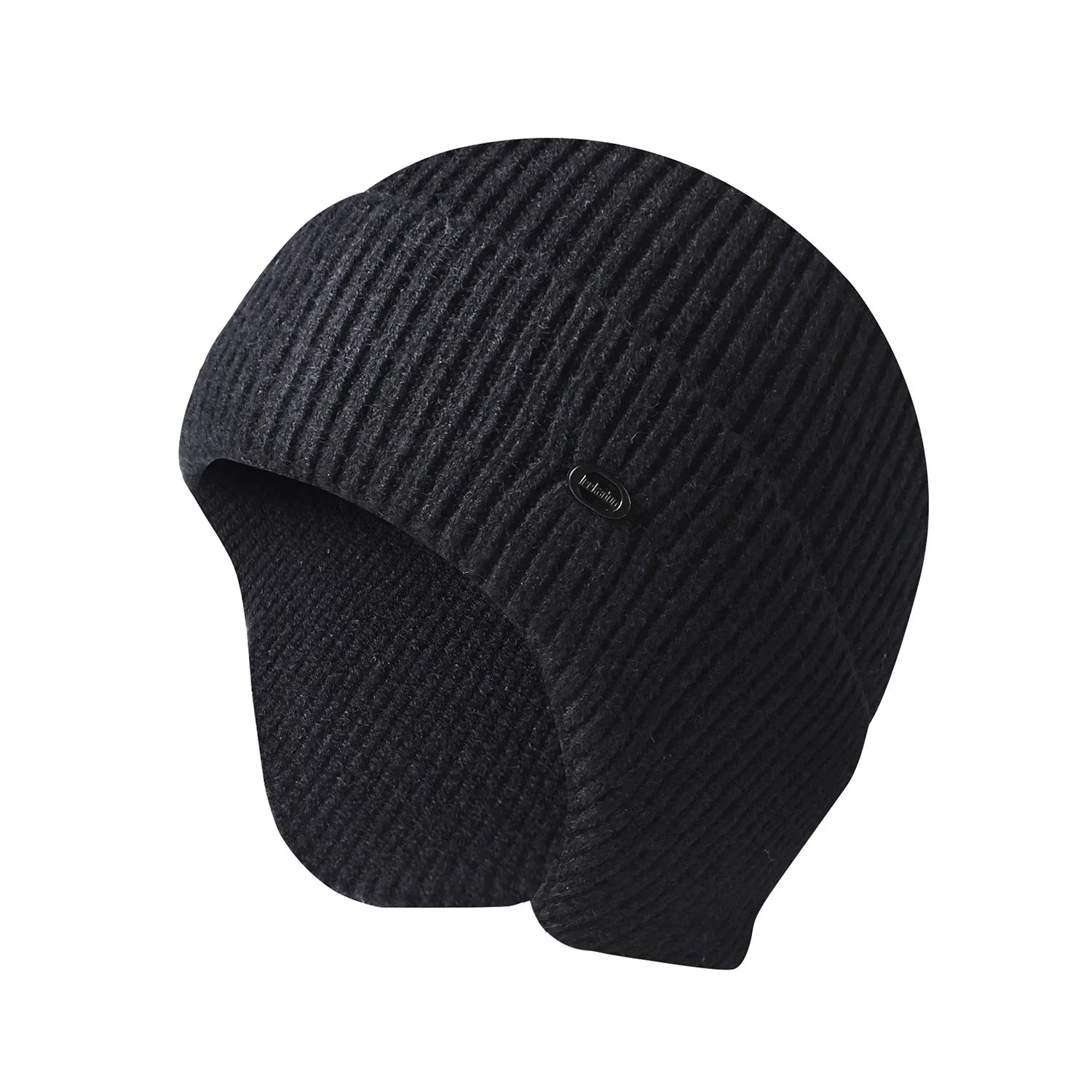 Gorro de invierno unisex de imitación de terciopelo de conejo para hombres y mujeres, gorro de punto de lana con orejeras, protección térmica para las orejas, gorro de ciclismo y esquí