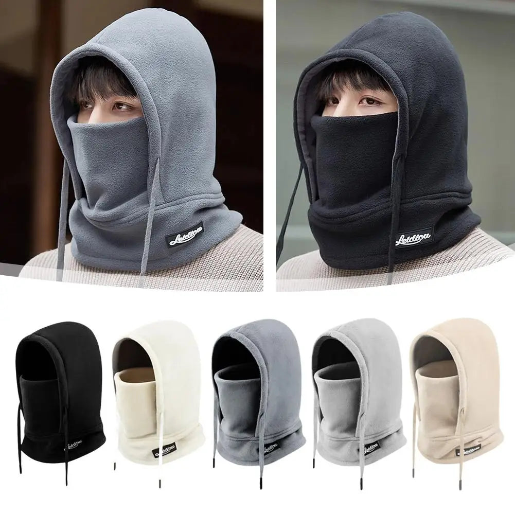 Nueva Máscara de Esquí Balaclava de Lana de Cara Completa para Invierno Gorro Cortavientos Cálido de Felpa para Cuello, Capucha Gruesa para Exteriores