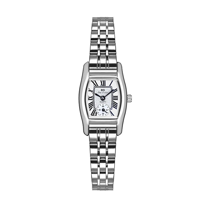 Relojes para mujer, elegante, vintage, rectangular, para dama con correa pequeña de cuero marrón, a la moda, dorado, de cuarzo, reloj de pulsera para mujer 2025