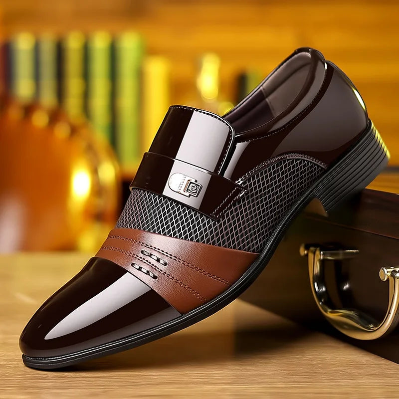 Men’s Oxford Dress Shoes – Luxury Lacquer & Pointed Toe