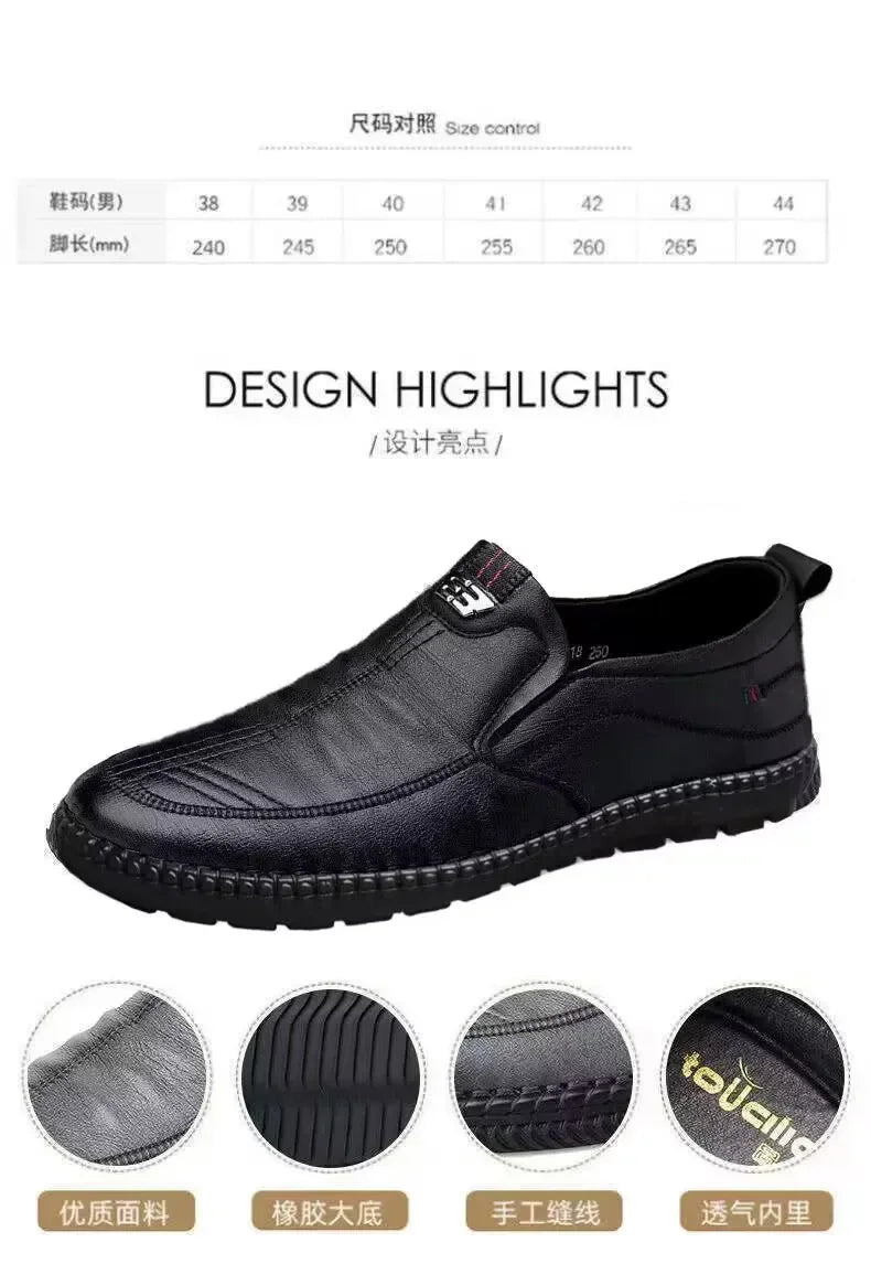 Formal Men Business Shoes Fashion Casual Shoes Men Luxury Brand Leather Loafers Breathable Slip on Male Boat Shoes Moccasins