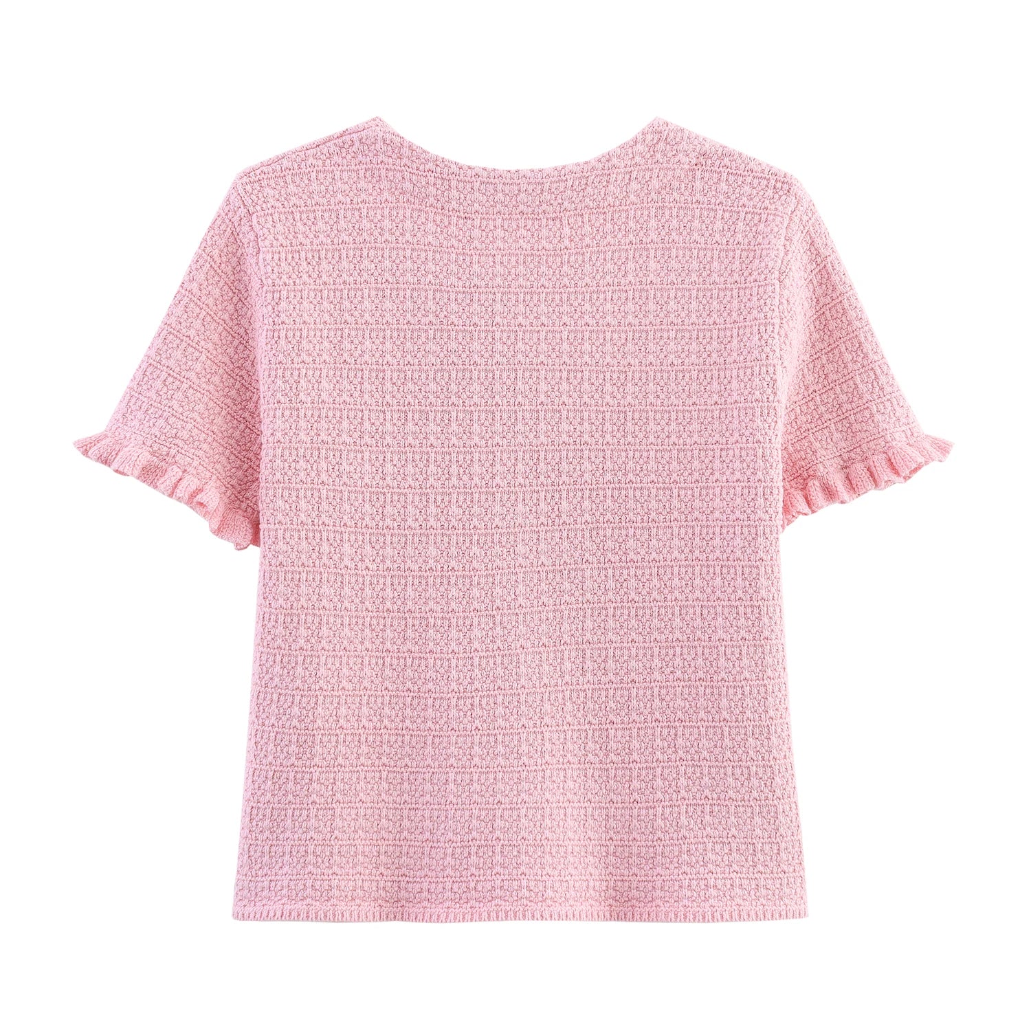TRAFZA Conjunto elegante y chic de falda para mujer: top estilo "bandeau" o falda midi o top de manga corta. Conjunto para las vacaciones románticas de primavera-verano 2025.