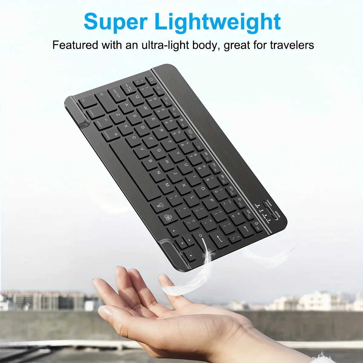 Trådløst tastatur Bluetooth-kompatibelt tastatur for Android IOS Windows Mini 78-tasters spilltastatur for PC iPad nettbretttastatur