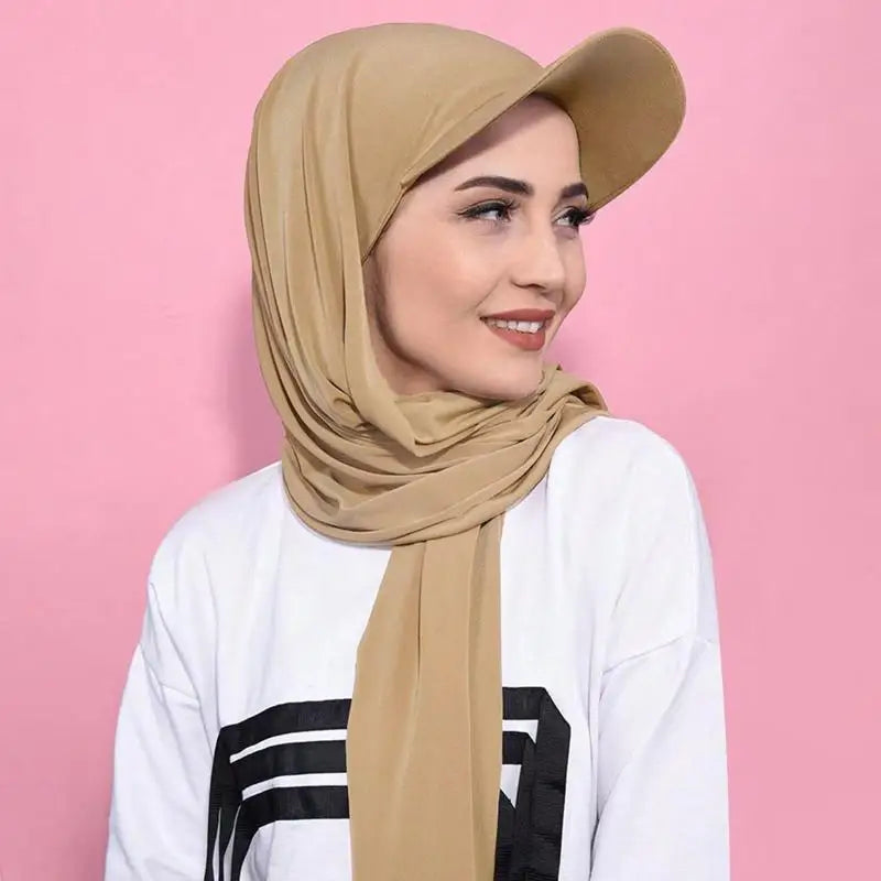 Chiffon Hijab Baseball Cap