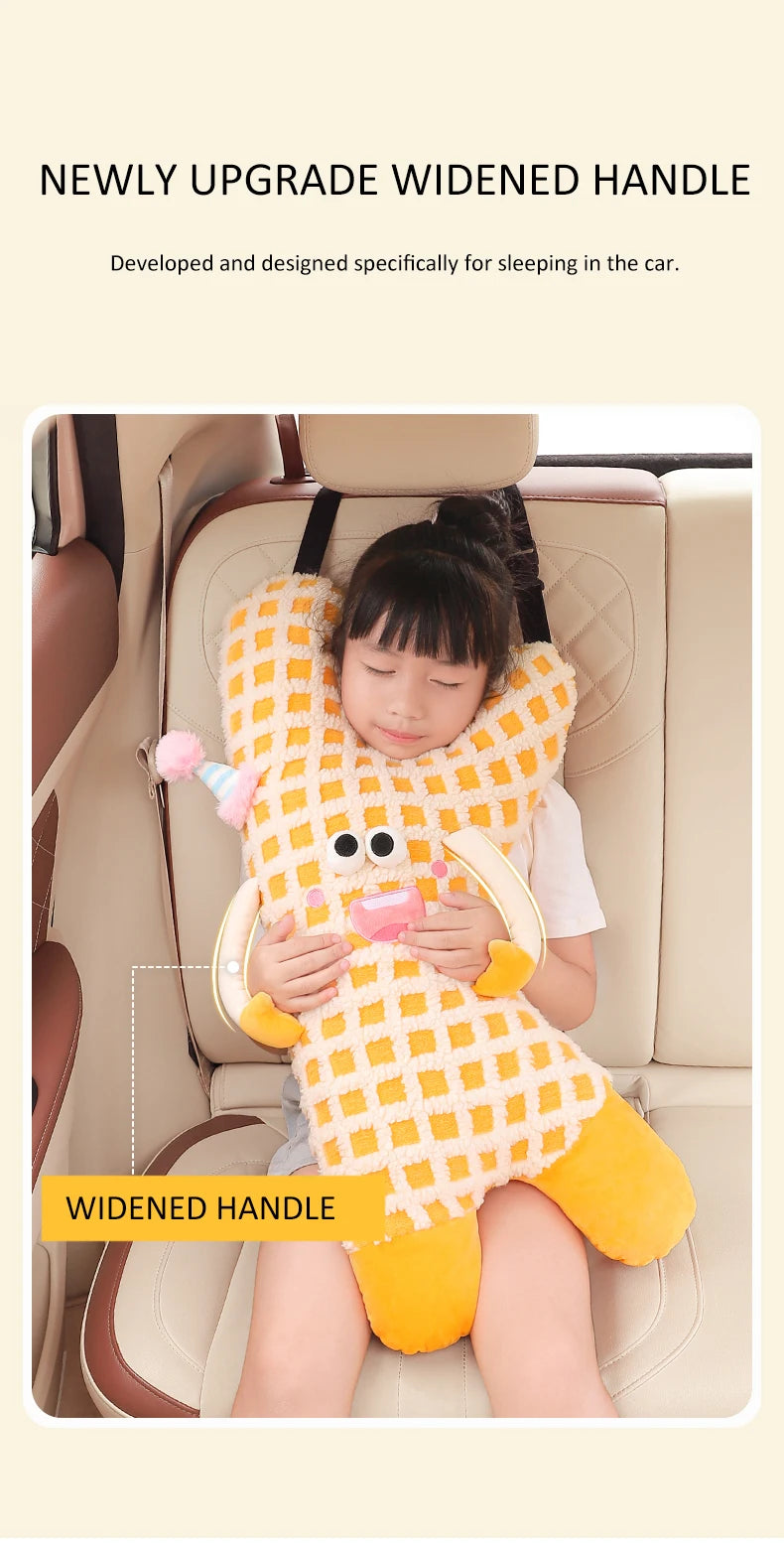 CuteY Shape Kids Travel Safety Pillow Car Seat Neck Pillow Car Sleep Long Distance Travel Pillow Head Pillow Support Kids Adults