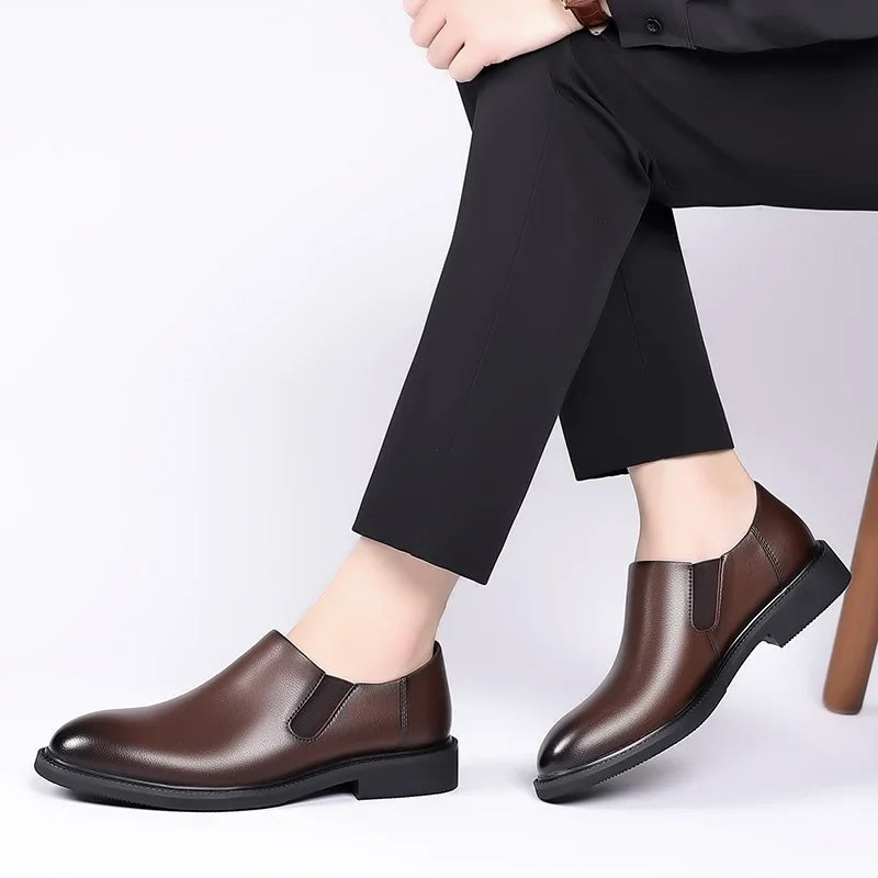Zapatos formales italianos para hombre, zapatos de vestir de negocios de cuero para boda, zapatos Oxford para hombre, zapatos de oficina Scarpe Uomo Eleganti