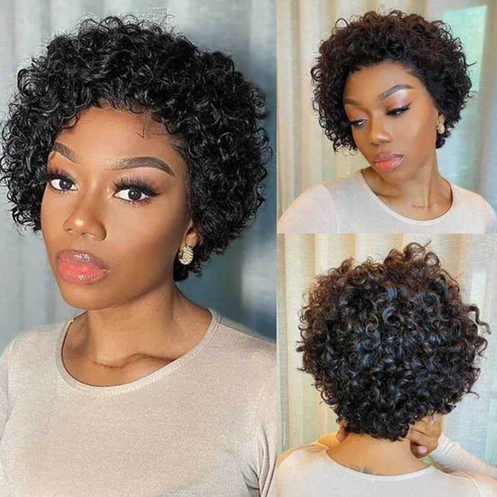 Short Curly Pixie Wig