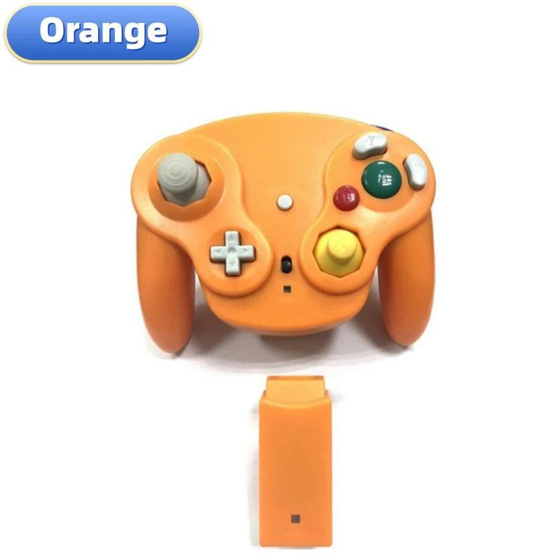 Controlador Gamepad Inalámbrico de 5 Colores para consola NGC con Adaptador 2.4G Joysticks Gamepads para Consola de Videojuegos GameCube
