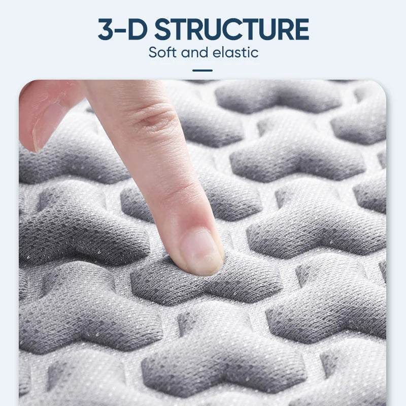 Funda de asiento de coche de verano 3D transpirable de seda helada, cojín de asiento de coche con diseño convexo, almohadillas protectoras de asiento de coche universales, alfombrilla de silla de coche