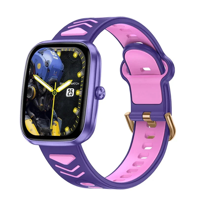 Montre connectée pour enfants, écran tactile HD de 1,75 pouce, bracelet connecté pour jeux et musique, cadeau idéal pour garçons et filles, compatible avec iOS et Android