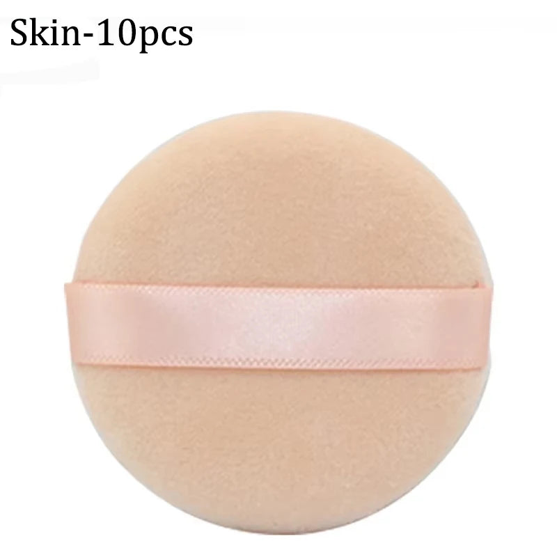 Esponja de Maquillaje de Terciopelo Suave 5/10Pcs Borla Cosmética para Polvo Suelto Esponja de Maquillaje Facial de Doble Cara Corrector Herramientas de Maquillaje Húmedo y Seco
