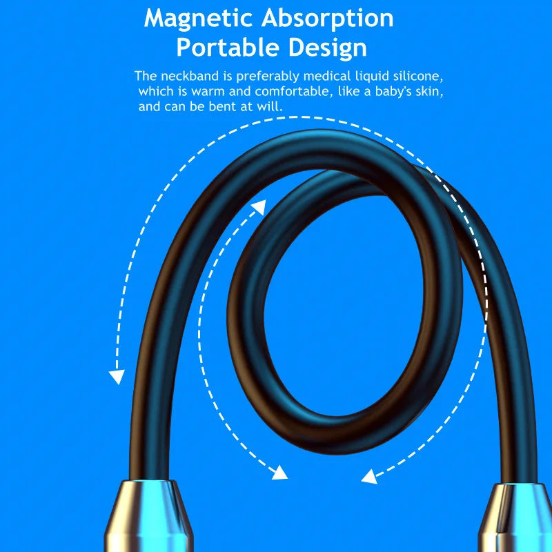 Auriculares Bluetooth Inalámbricos Magnéticos HIFI Deportivos de Diadema Colgante TWS Auriculares Inalámbricos Bluetooth con Micrófono