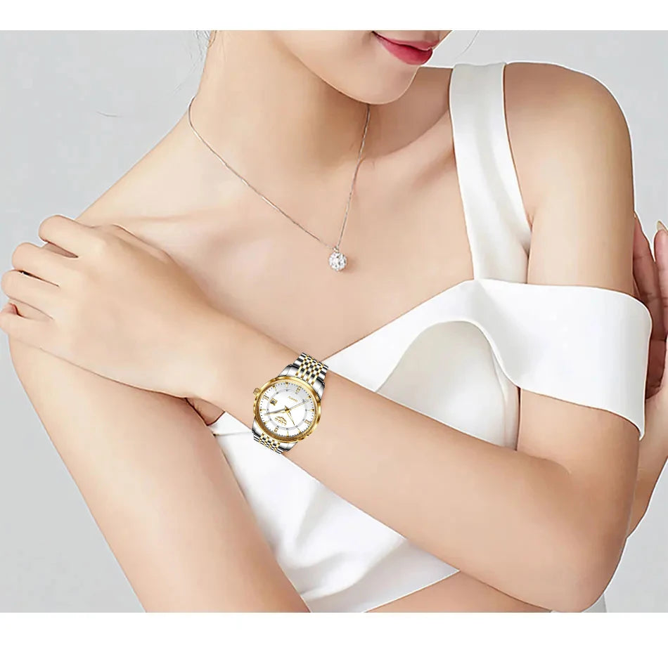 LIGE Nuevos Relojes Impermeables de Mujer Moda Reloj de Pulsera para Mujer Reloj de Cuarzo de Lujo de Marca Superior con Fecha para Mujer Relogio Feminino