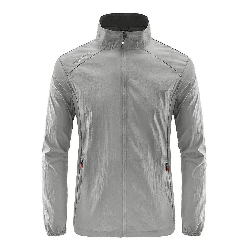 Chaquetas de Verano para Hombre Cortavientos Abrigos Masculinos Ropa Protectora Solar Chaqueta para Viajes y Camping Ciclismo Ultrafino Pesca Senderismo