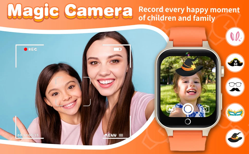 Montre intelligente de jeux pour enfants de 5 à 12 ans, cadeaux pour enfants avec 26 jeux amusants, prise de photos, lecteur de musique, podomètre, lampe de poche, etc.