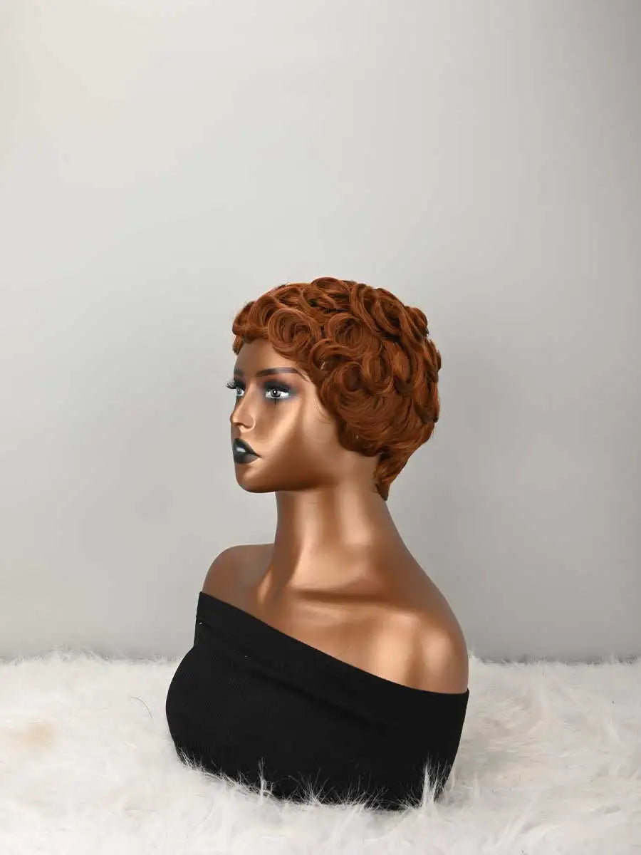 Short Pixie Wigs Short Curly Pixie Wigs Synthetic Wigs Natural Wavy Pixie Cut Wig Short Curly Layered Pixie Wig