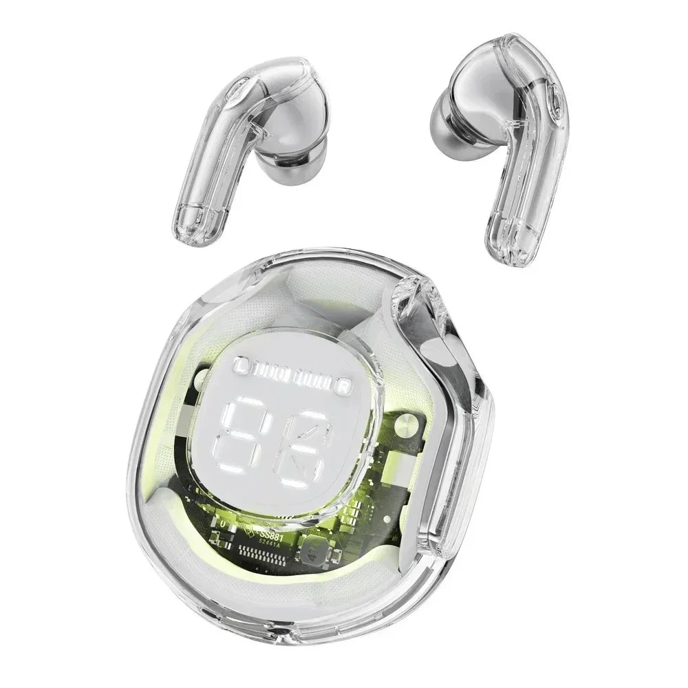 Auriculares Bluetooth T8 PRO TWS transparentes con pantalla digital LED, auriculares inalámbricos in-ear para Xiaomi, Huawei, iPhone