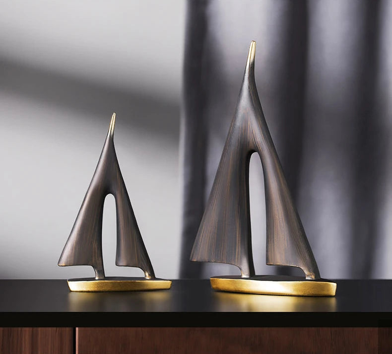 Voilier à voile lisse, décoration de maison, décoration de salon, chambre à coucher, décoration de bureau, cadeau artisanal en résine
