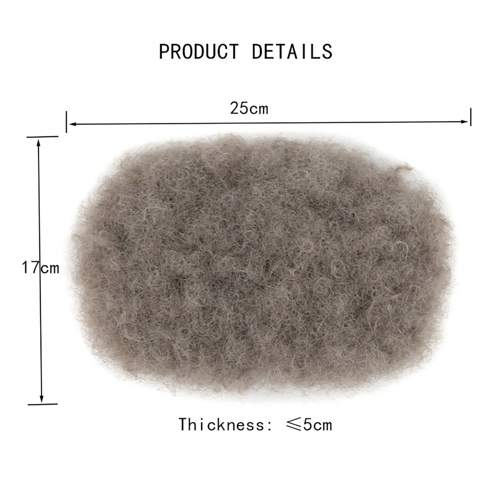 Jeedou Synthetic Toupee Hairpiece Short Curly Hair Clip On Hair Topper Wigs Afro Women Man's Wig For Bald Head Thinning Hair