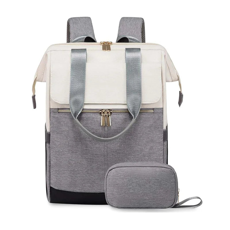 Laptop bag, travel and leisure mommy bag, diaper bag, men's and women's fashionable backpack