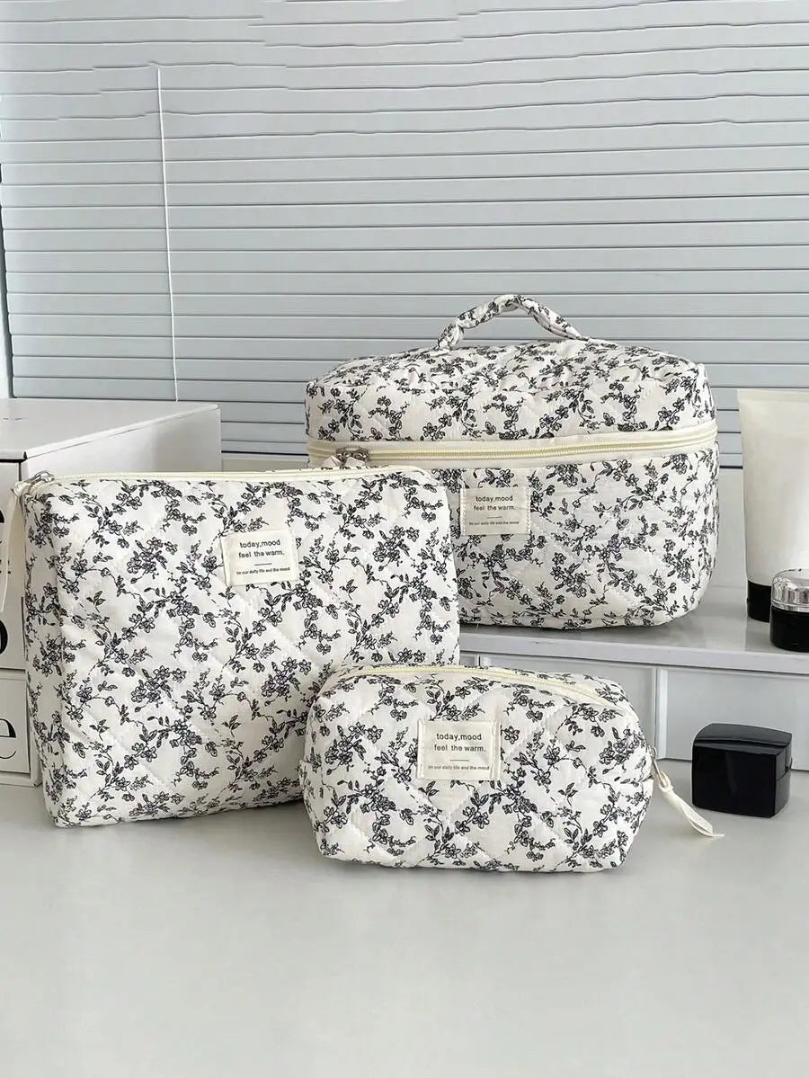 Floral Cosmetic Bag Set