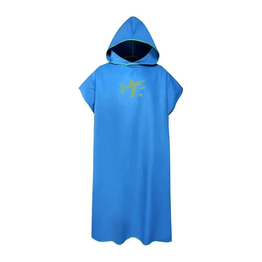 Quick-drying Changing Robe Quick Dry Bathrobe Hooded Absorbent Bath Towel Swimming & Fitness Super Absorbent Bathrobe