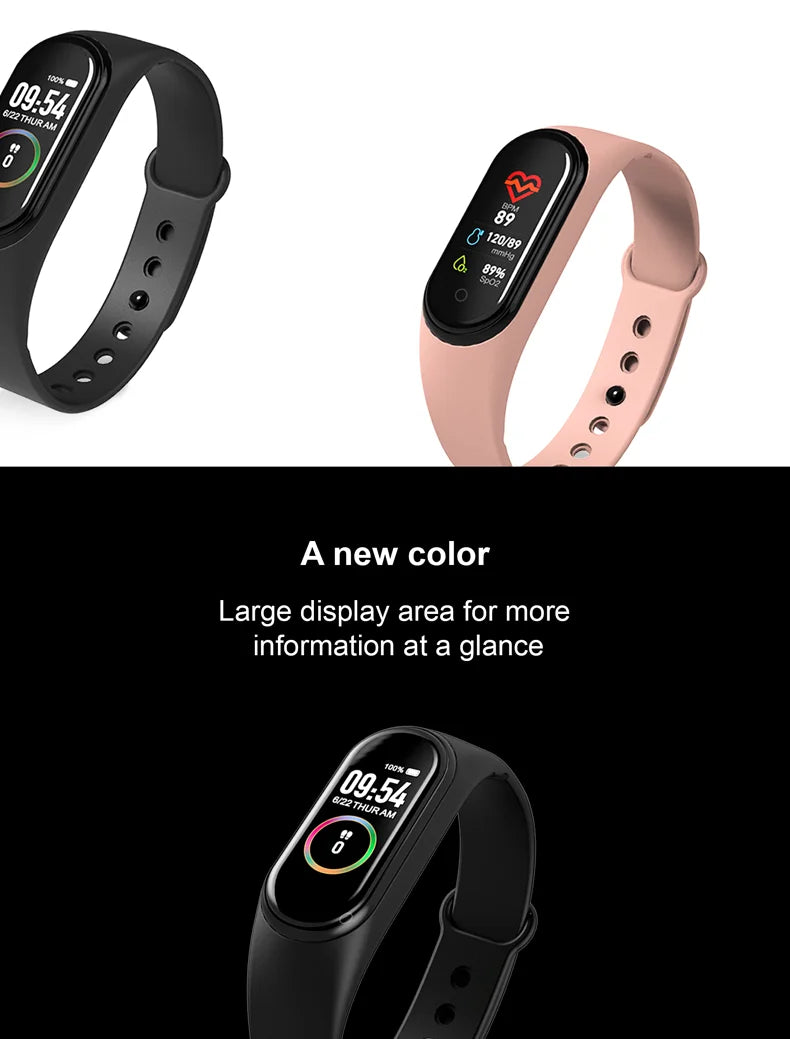 Smart Watch Wristband Waterproof Watch Blood Pressure Heart Rate Monitor Fitness Tracker Sport Smart Bracelet Electric Clock