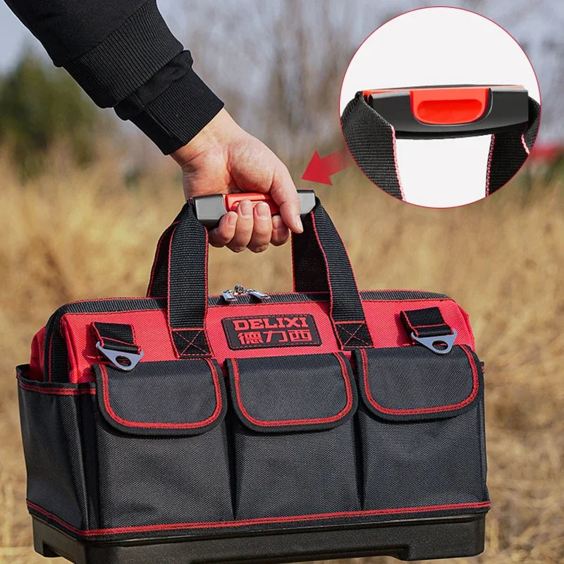 Bolsa de herramientas profesional, organizador de almacenamiento resistente para garaje, mochila de electricista, bolsa de herramientas, bolsas de ferretería