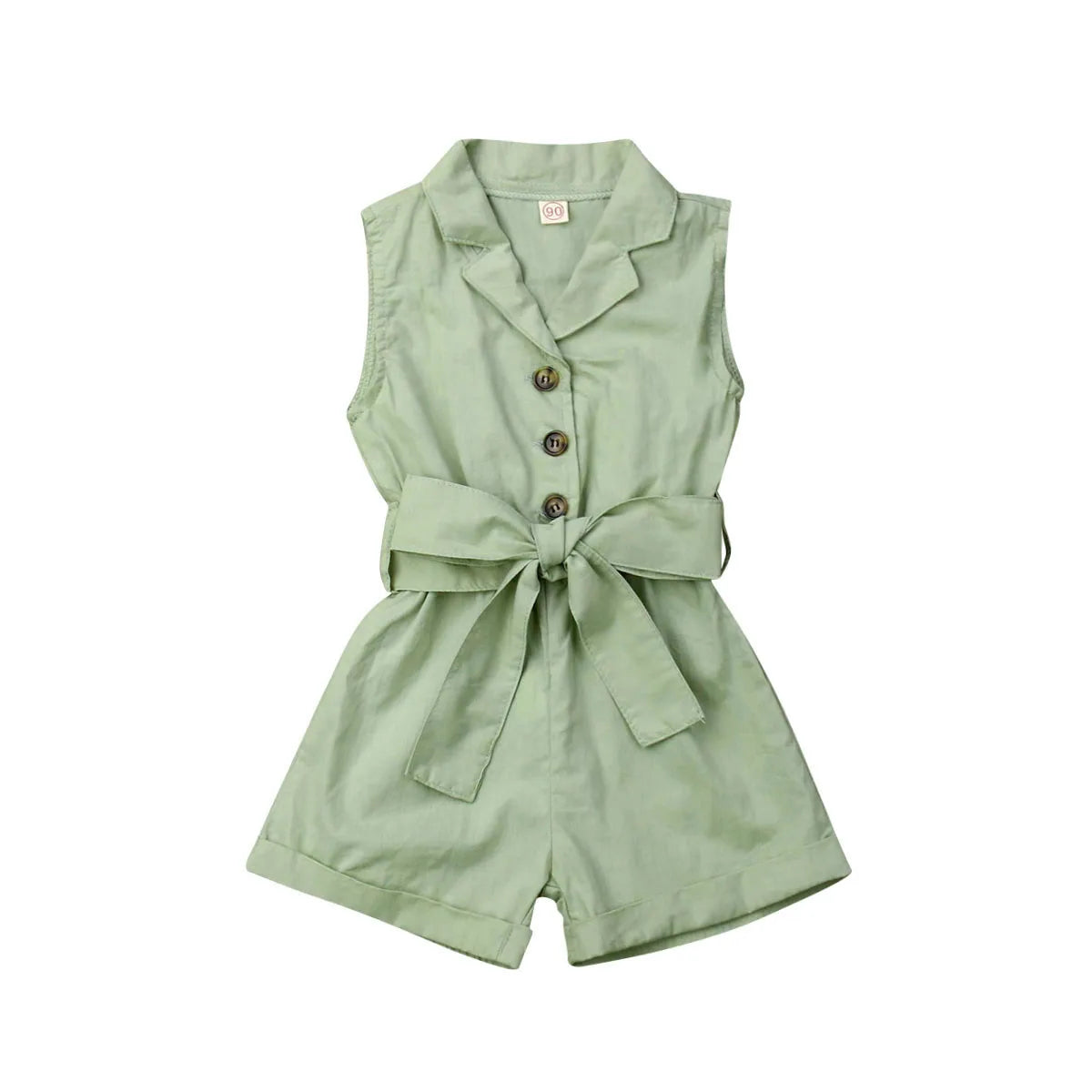 Ropa para bebés y niñas a la moda, sin mangas, con lazo en la cintura, trajes de verano, pelele, ropa para niños