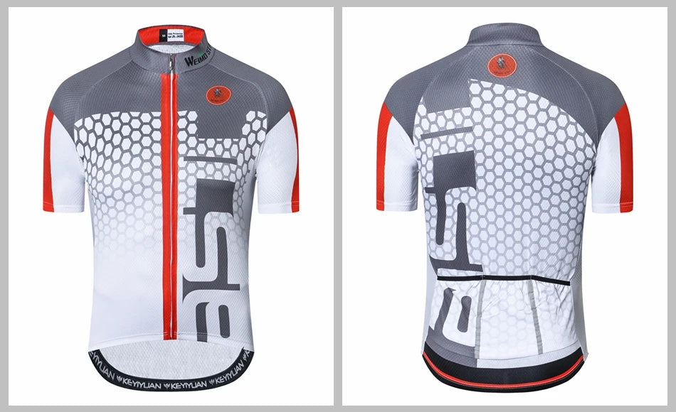 Cycling Jersey Men Bike Mountain Road MTB Shirt Top Summer Bicycle Racing Riding Clothing Uniform Clothes Jackets White Red