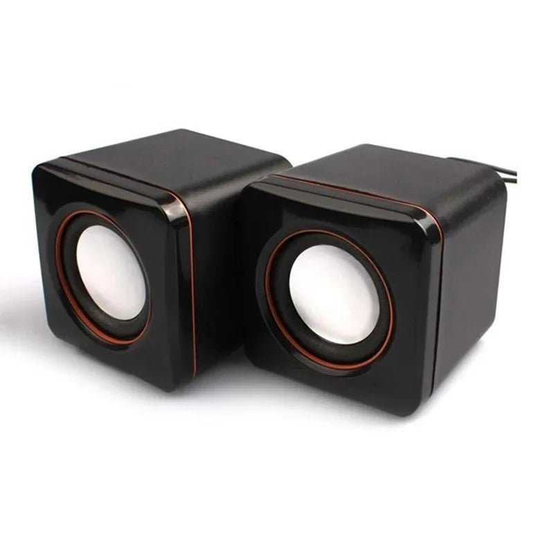 Mini altavoz doméstico, mini sistema de altavoces estéreo duales con alimentación USB, adecuado para computadoras de escritorio multimedia y computadoras portátiles
